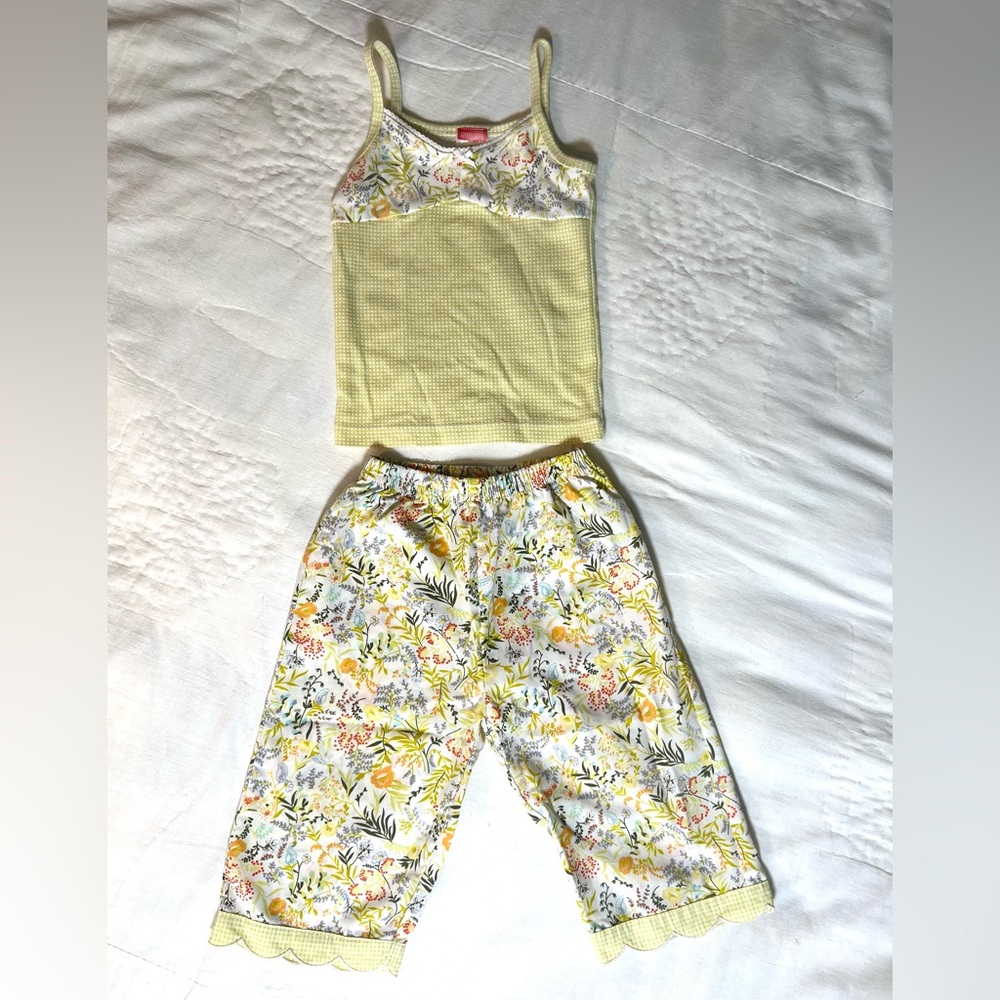 Gymboree Matching Set-Girls Size 2T- shirt pants combo-gingham and floral - Picture 3 of 13